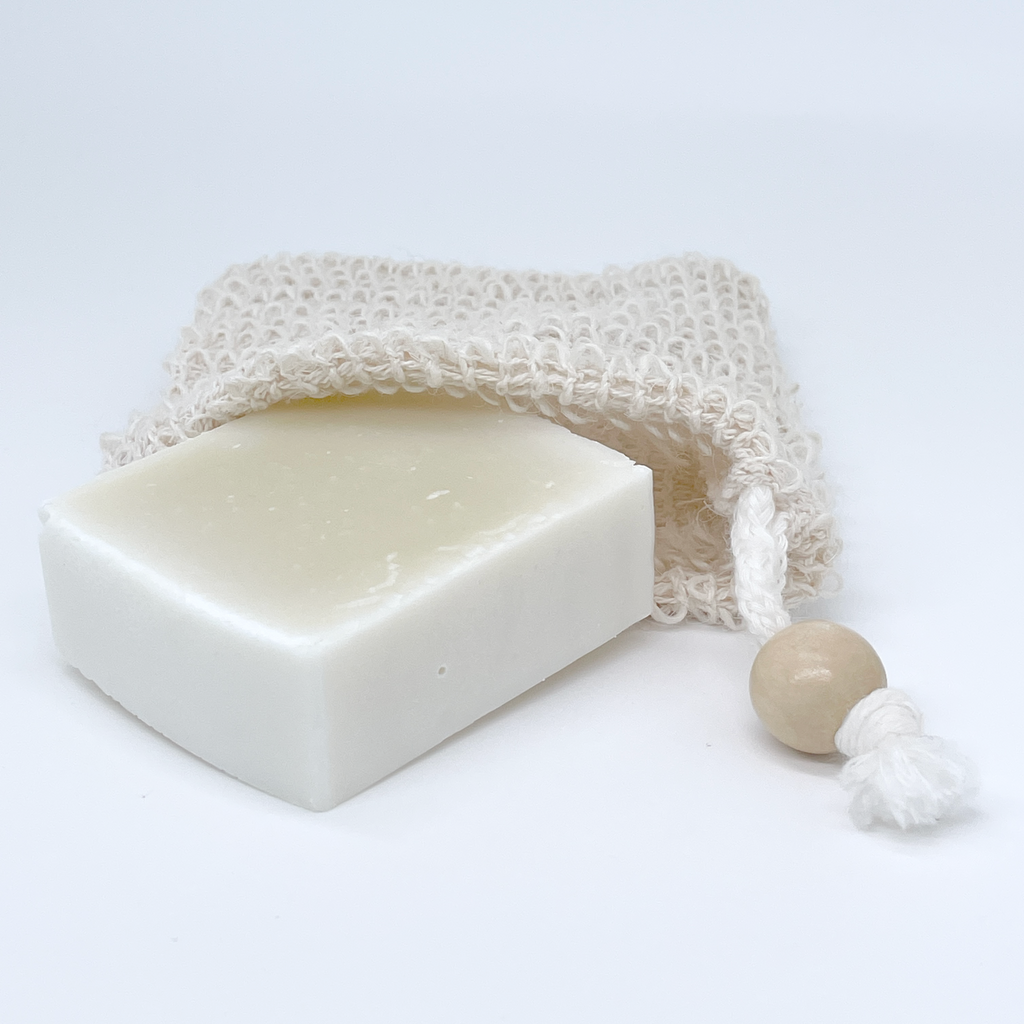 reusable sisal bag for solid soap